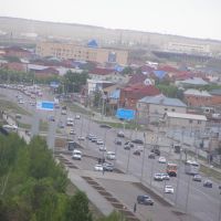 Восточное окончание проспекта Мамыш-улы / View of the east - Prospect Mamysh-uly, Таскескен