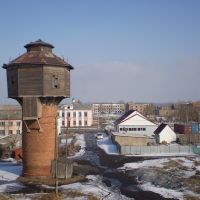 Вид с ж/д моста на 5-ю школу (View of the school 1 from the railway bridge), Макинск