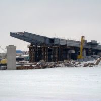 Стоящийся мост на ул.Алиева, Атырау
