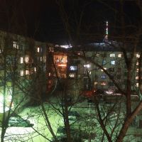 Ночной вид двора, Кокшетау