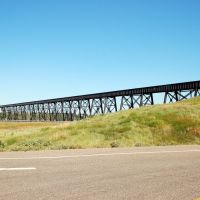 Railroad Bridge at Lethbridge, Alberta, Canada, Летбридж