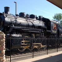 Canadian Pacific Railway Steam Locomotive No. 3651 on display at Lethbridge, Alberta, Canada, Летбридж