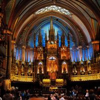 Голубой алтарь  Базилики  Нотр Дам....  Blue   altar  of   Basilica  Notre Dame ..., Монреаль