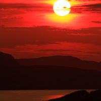 Sunset over the Humber Arm from Captain Cooks lookout., Корнер-Брук
