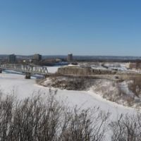 The Ottawa river seen from Parliament Hill, Оттава