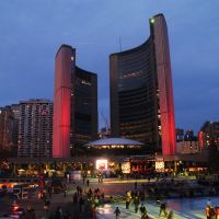 Toronto City Hall By Night, Торонто