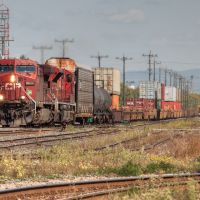 Westbound train arrives at the Depot in Thunder Bay., Тундер Бэй