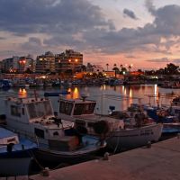 Sunset at Larnaca marina, Ларнака