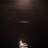 Reflection of the Moon in night Isyk-Kul, Бостери