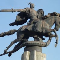 Manas, mítico héroe nacional kirguis., Бишкек