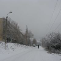 Kadamzhay, winter, Severnaya street, Пульгон