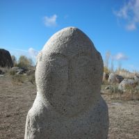 Kyrgyzstan - Issik kul lake - Petroglyfics a friendly eternal face- Nov 11, Чолпон-Ата