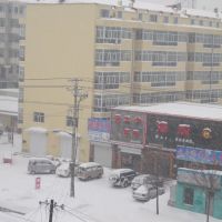 觀雪景 View from 5th floor, Аншань