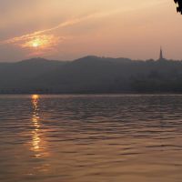 Sunset at West Lake in Hangzhou, Ханчоу