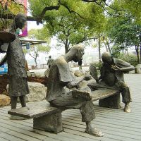 杭州西湖边的铜像雕塑, Ханчоу