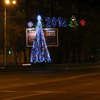 Навагодняя елка на бульвары Касманаўтаў, Брест