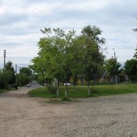 The crossroad of Grybajedava & Kujbyšava streets in Pieskavacik district in Viciebsk, Витебск