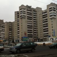 The house in late soviet urban architecture style in Viciebsk, Витебск