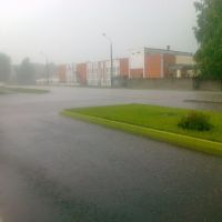 rain in the Mosty city, Мосты