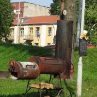 Паровоз-гриль. Steam locomotive - a grill., Новогрудок