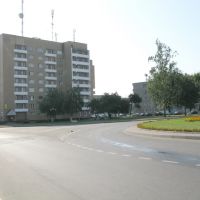 traffic roundabout and the hotel "Smorgon" ("Smarhon"), Сморгонь