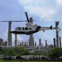 Bell 430 departuring Minatitlan Refinery, Минатитлан