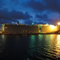 Barco cargero en el puerto de Veracruz, (nocturna), Поза-Рика-де-Хидальго