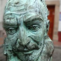 Juan Ruiz de Alarcón estatua, Taxco Guerrero, México, Такско-де-Аларкон