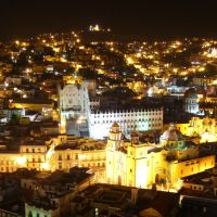 Vista Nocturna, Catedral y Universidad de Guanajuato, Гуанахуато
