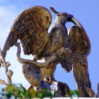 Águila Devorando Serpiente en La Plaza del Músico, Леон (де лос Альдамас)