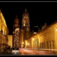 Vista de la catedral de Zacatecas - Zacatecas, Zac. Cathedral night view, Закатекас