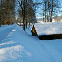 The South Bank of frozen Drammenselva, Драммен