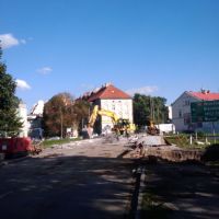 Strzelna Street - Bridge during renovation - Strzelna street view, Олава