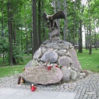 Zakopane, ul. Kościuszki - pomnik ku czci Józefa Kurasia ps. "Ogień", Закопане