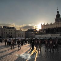 Kraków - rynek - sunset, Краков