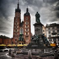 HDR - Rynek w Krakowie; The Main Market Square in Kraków, The Main Square, Краков