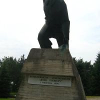 Statue of a soldier from World War II near Mława, Млава