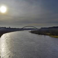 Widok na Narew i most Madalinskiego, Остролека