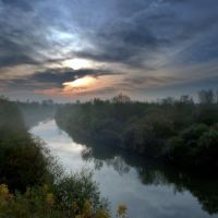 rzeka Wisłoka,dziś rano, Мелец