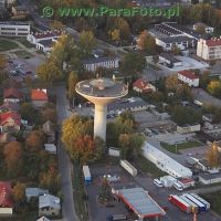wieża ciśnień  w Tarnobrzegu , zdjęcie lotnicze, Тарнобржег