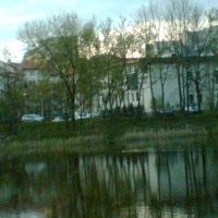 Białostockie osiedle (ulokowane gdzieś na trasie prowadzącej z centrum miasta do dzielnicy Dojlidy)., Белосток