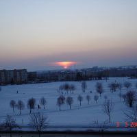 March sunset, Ломжа
