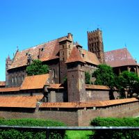 The grand castle of Malbork, Poland, Мальборк
