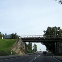 droga 91 - wjazd do Tczewa pod wiaduktami kolejowymi, Тчев