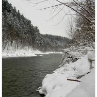zima nad Sołą/winter by the river Sola, Живец