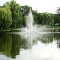 Fountain in city park., Кельце
