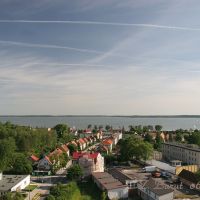 Jezioro Niegocin i Giżycko - widok z Wieży Ciśnień, Гижичко