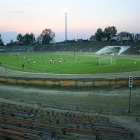 Leszno, Speedway Stadium during football match, Лешно
