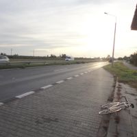 Skałowo, przystanek autobusowy, droga krajowa nr 5 do Poznania, Остров-Велкопольски