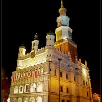 Poznań - Ratusz nocą/City Hall by night - malby, Познань